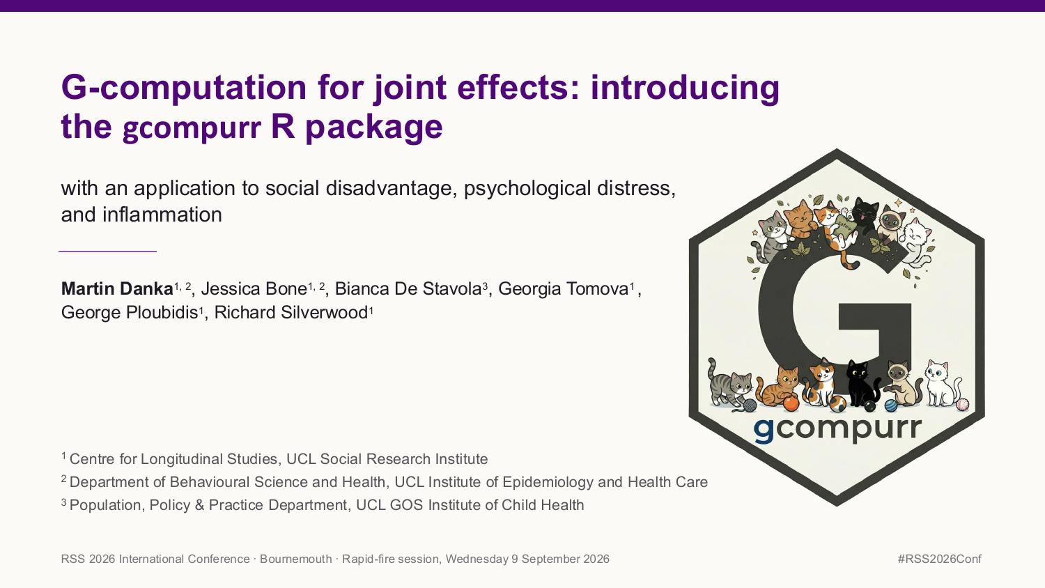 Preview of the first slide of the gcompurr rapid-fire talk